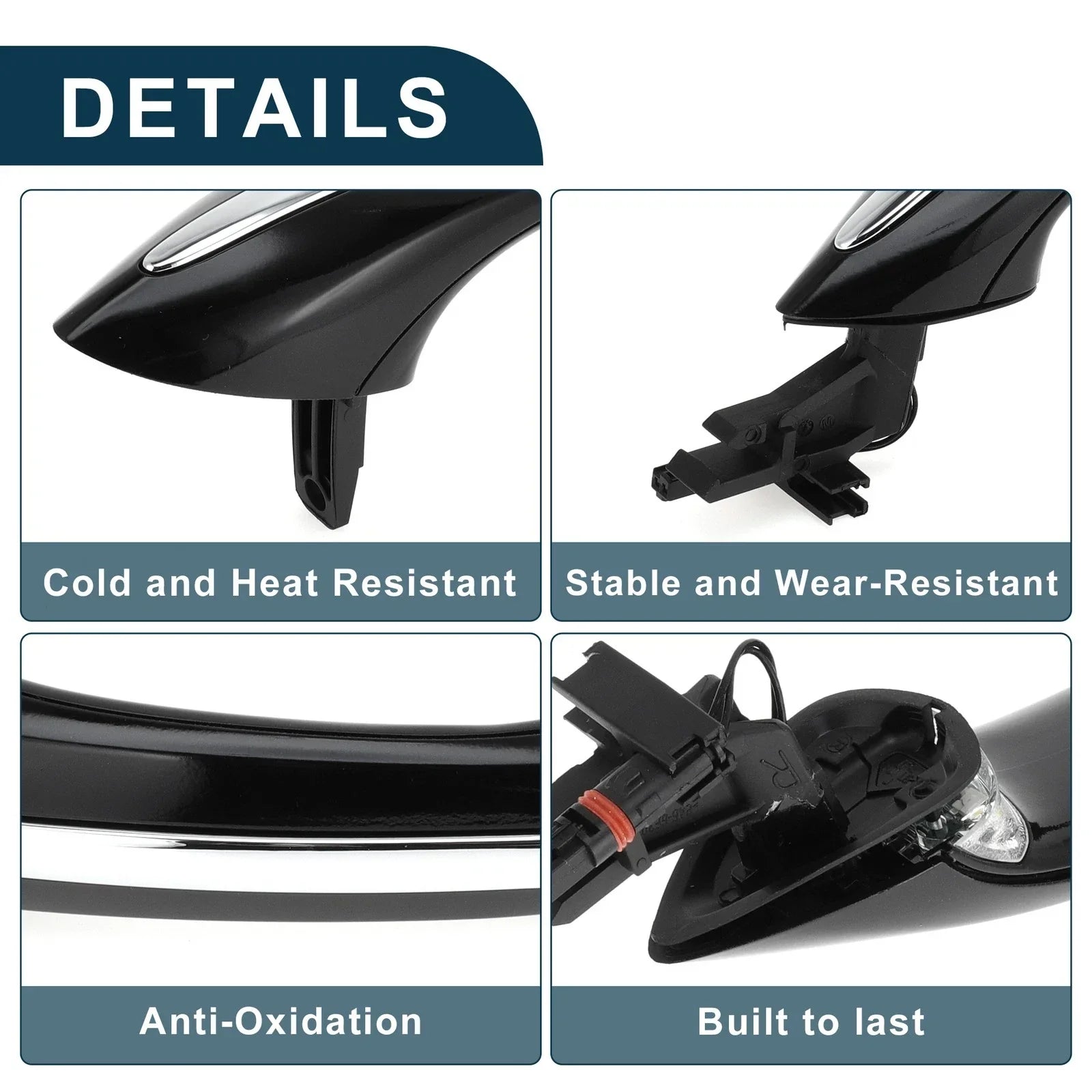 Exterior Door Handle for BMW X5 Front Right Door Black