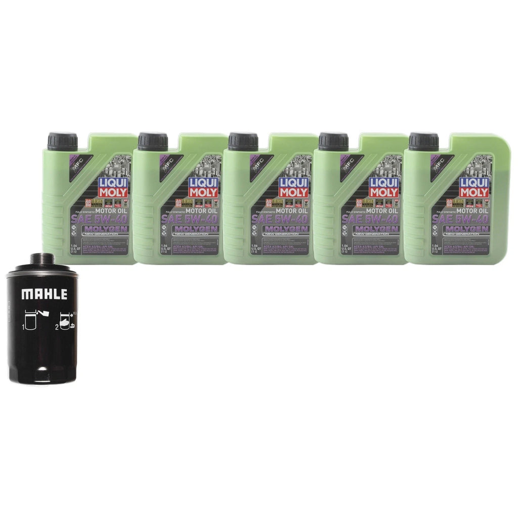 5L Liqui Moly Molygen 5W-40 Engine Oil Change Kit for Jetta Tiguan (2011–2023)