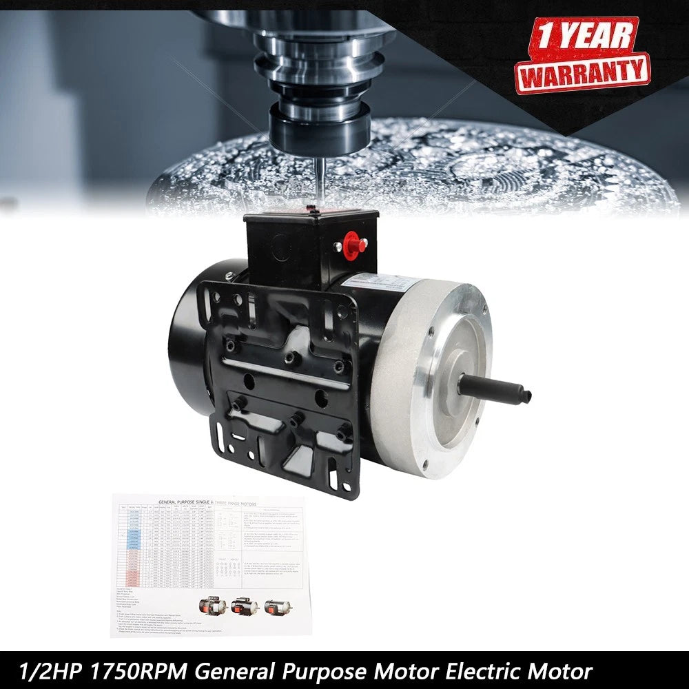 Electric Motor for General Purpose Applications (1/2HP, 1725RPM)
