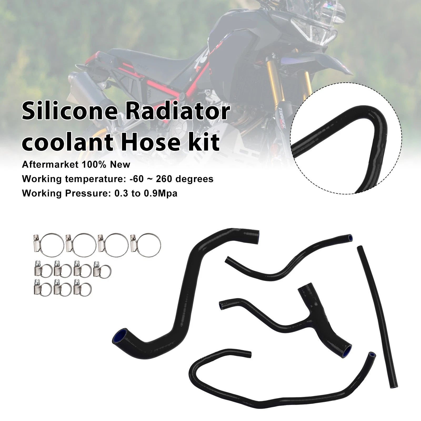 Silicone Radiator Coolant Hose for Aprilia Tuareg 660 (2022–2025)