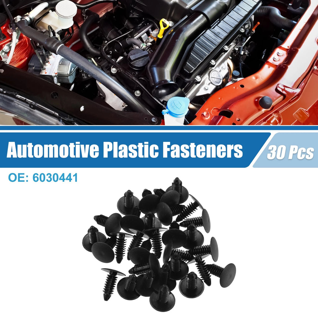30 Pcs Bumper Clips No. 6030441 for Jeep Ram  Plastic Black
