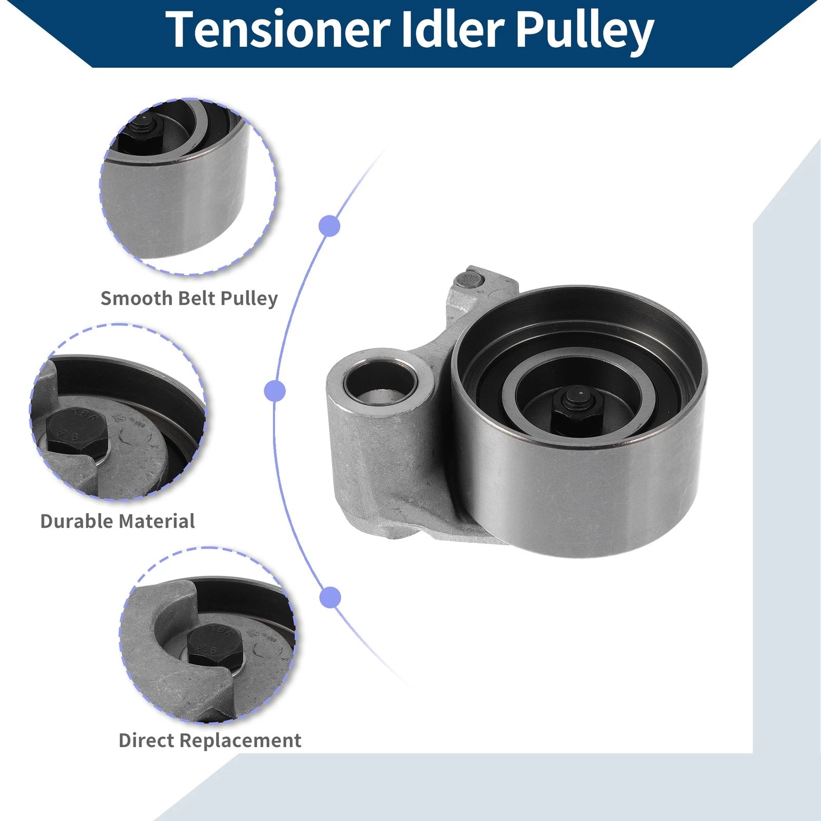 Drive Belt Idler Pulley for Toyota Camry, Lexus (1988–2001) No.1350520010