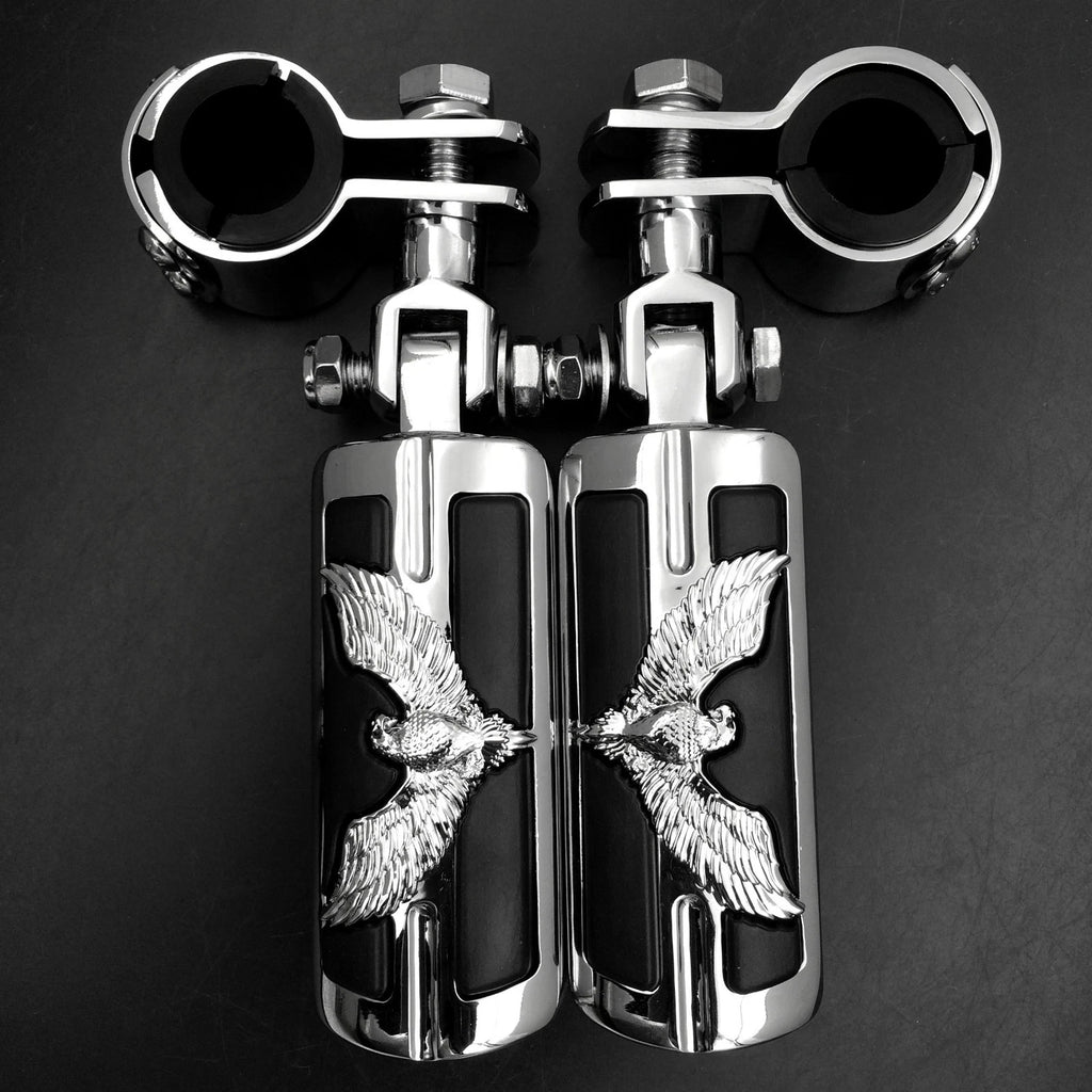 Foot Peg Clamp for Harley Sportster (1", 1-1/4", Chrome)