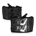 LED Halo DRL Projector Headlights for GMC Sierra 1500-3500 (2007–2014)