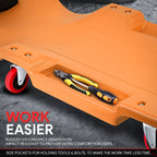 36" x 17" Ergonomic HDPE Automotive Creeper for Mechanics
