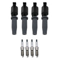 Set of 4 Ignition Coils & Spark Plugs for Ford Fusion MKZ (2006–2012)