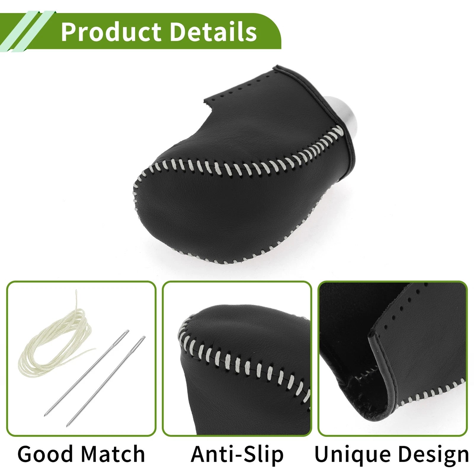 1 Pc Gear Shift Knob Cover for Nissan Rogue (2017–2020) Beige Faux Leather