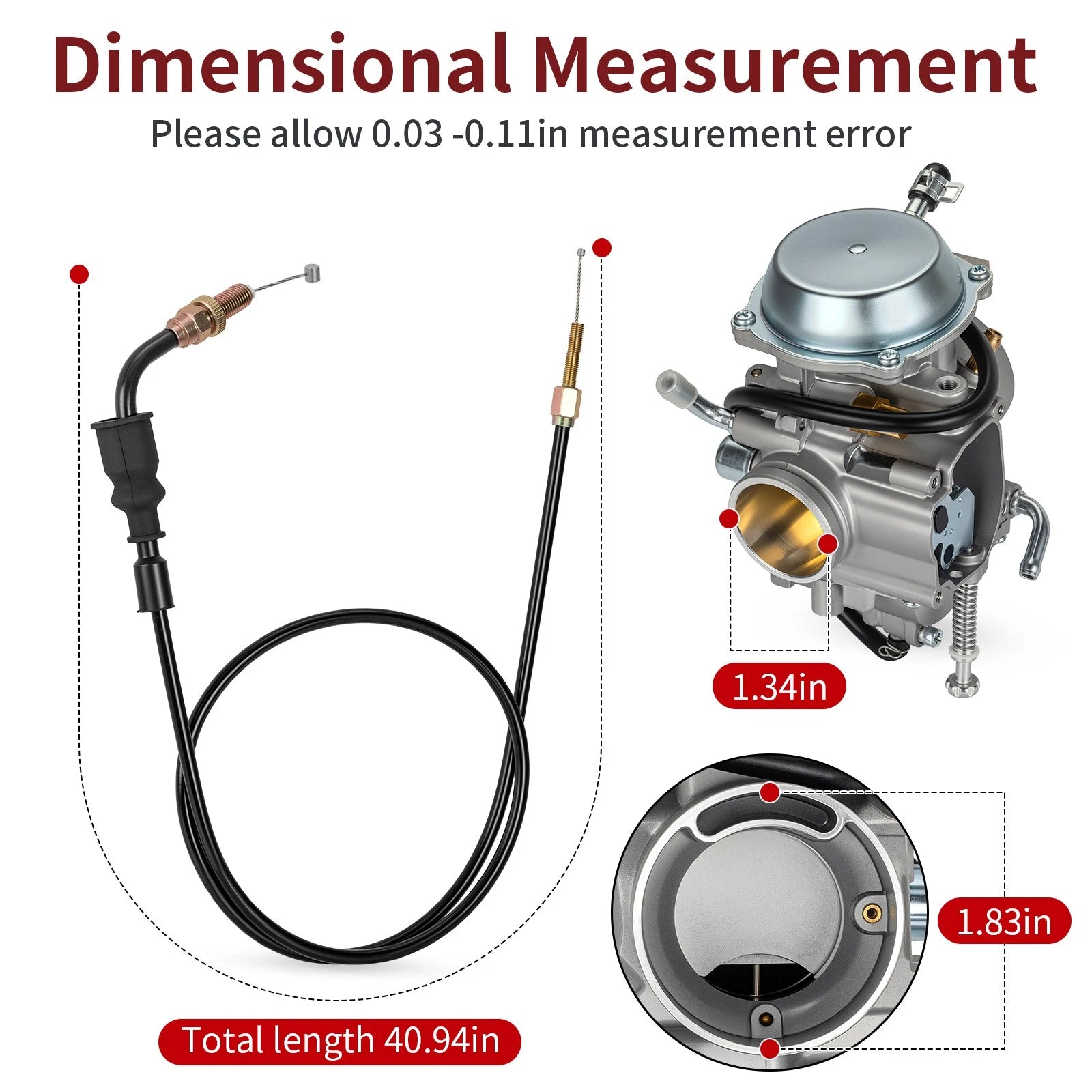 Carburetor Throttle Cable Kit for Polaris Magnum 425 2x4 4x4 (1995–1998)