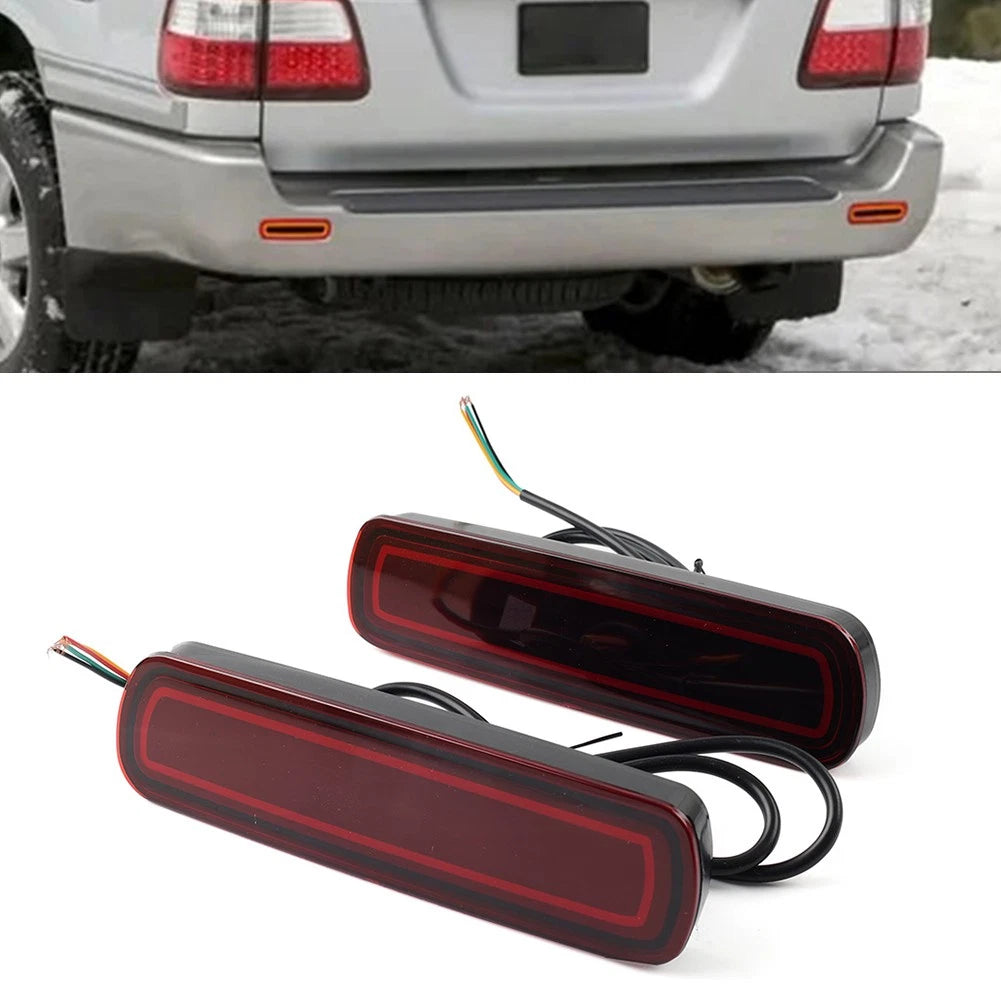 2X Rear Bumper DRL Turn Signal Brake Lamp for Lexus LX470 (1998–2007) Red