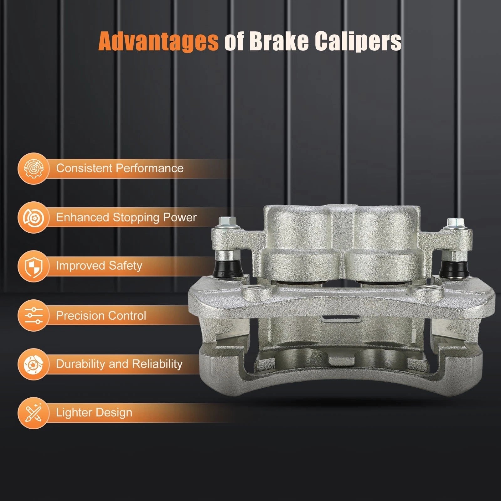 Brake Calipers with Bracket Kit for Chevrolet Colorado (2004–2008)