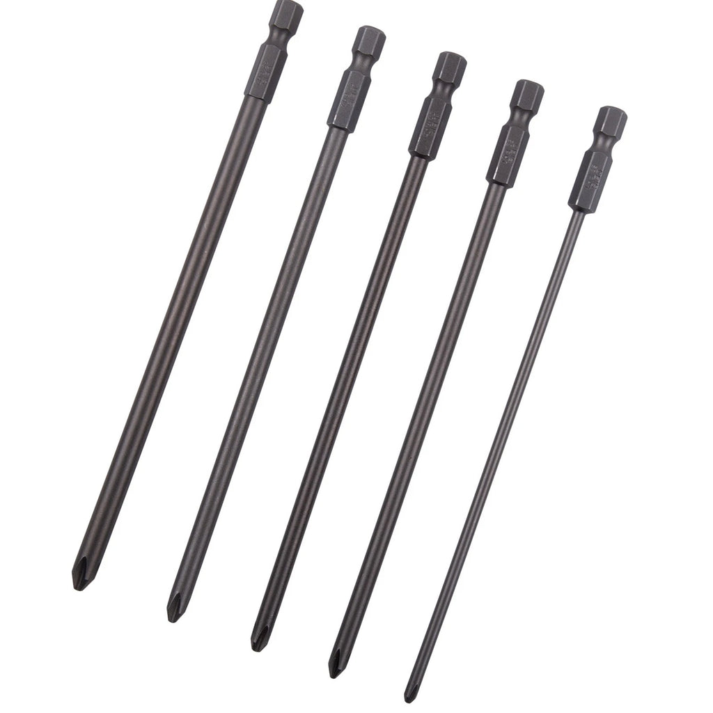 Set of 5 Screwdriver Bits 1/4 Inch for Cross Screwdriver PH1 PH2