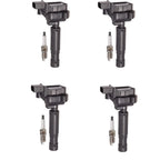 Set of 4 Ignition Coil Packs and Spark Plugs for Mercedes-Benz C250 (2015)