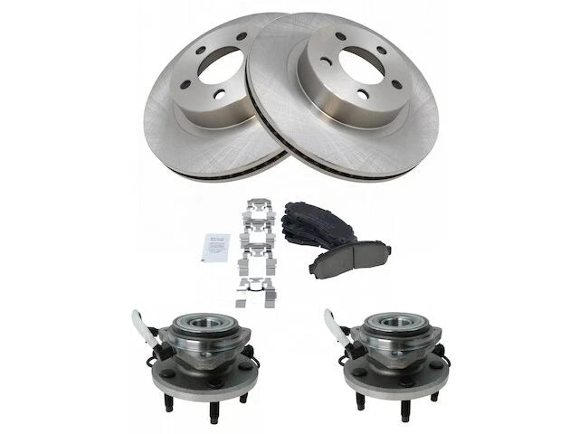 Front Brake Pad, Rotor & Wheel Hub Kit for Mazda B4000 (2003–2009) RH482SD
