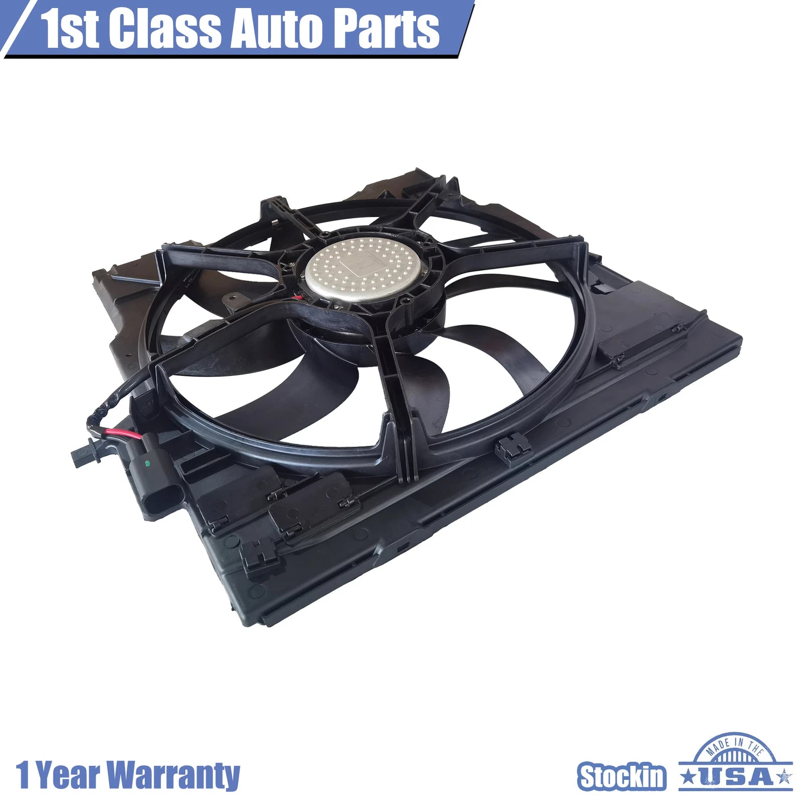 Radiator Cooling Fan Assembly for BMW F15 X5 F16 X6 3.0L 2.0L (2014–2018)