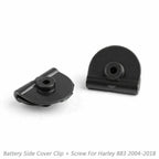 2pcs Battery Left Side Cover Clip + Screw for Harley Sportster XL883 1200 (2004–2018)