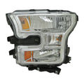 Replacement Driver Side Halogen Headlight Lens/Housing w/Chrome Bezel
