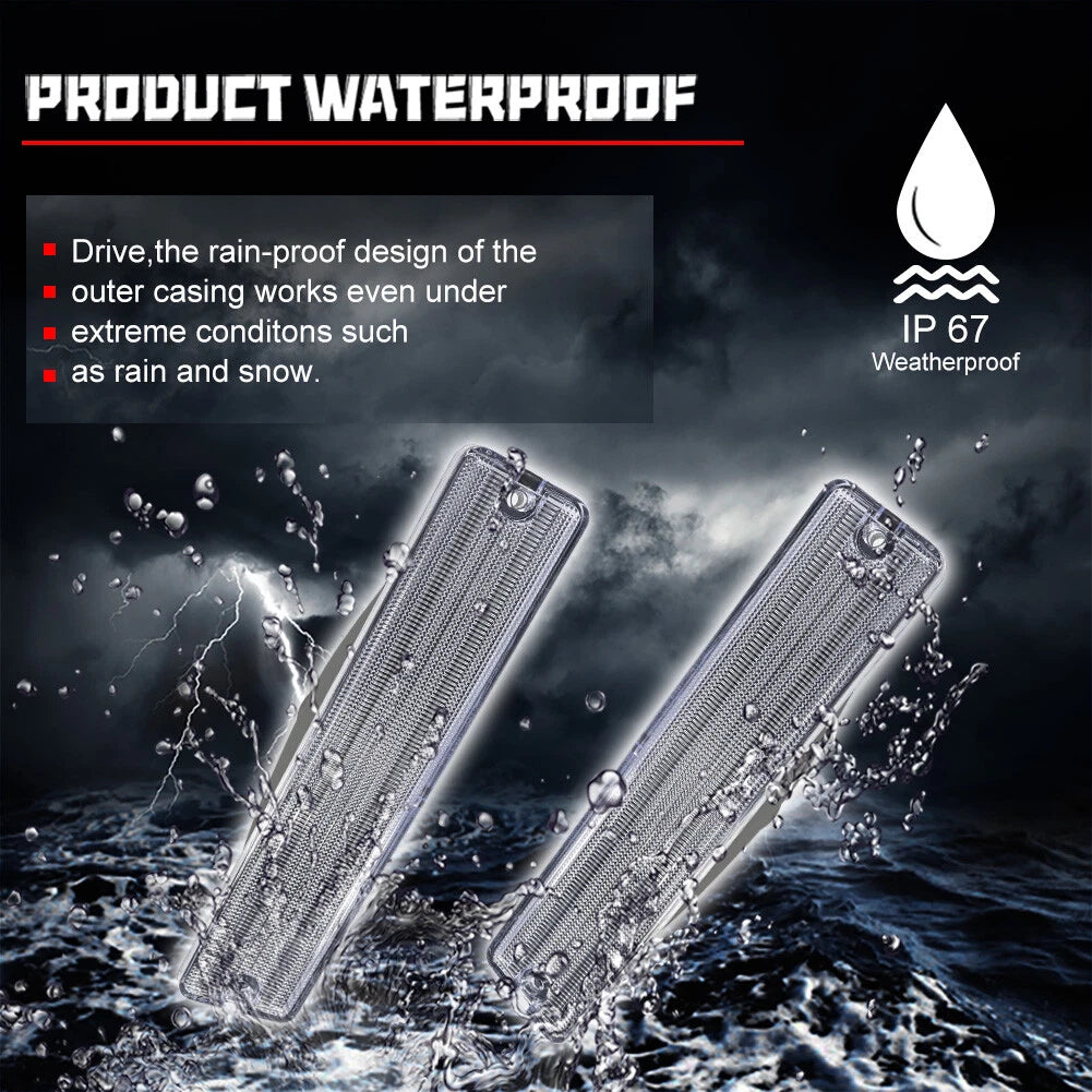2X Clear Front Bumper Parking Signal Lights for Oldsmobile Cutlass Supreme (1981–1988)