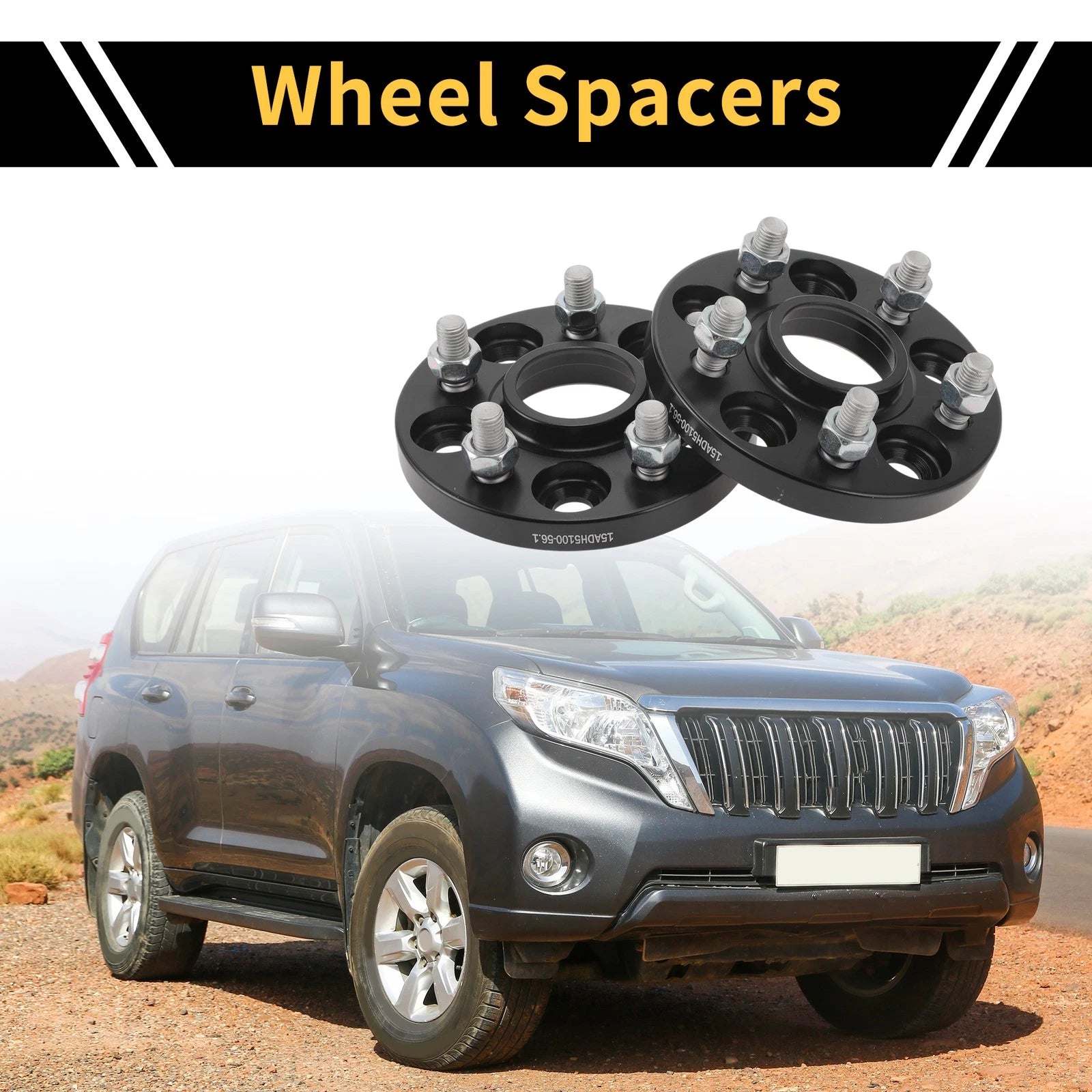 2X 5x100mm Wheel Spacers 54.1mm M12x1.5 for Toyota Land Cruiser (2003–2007)