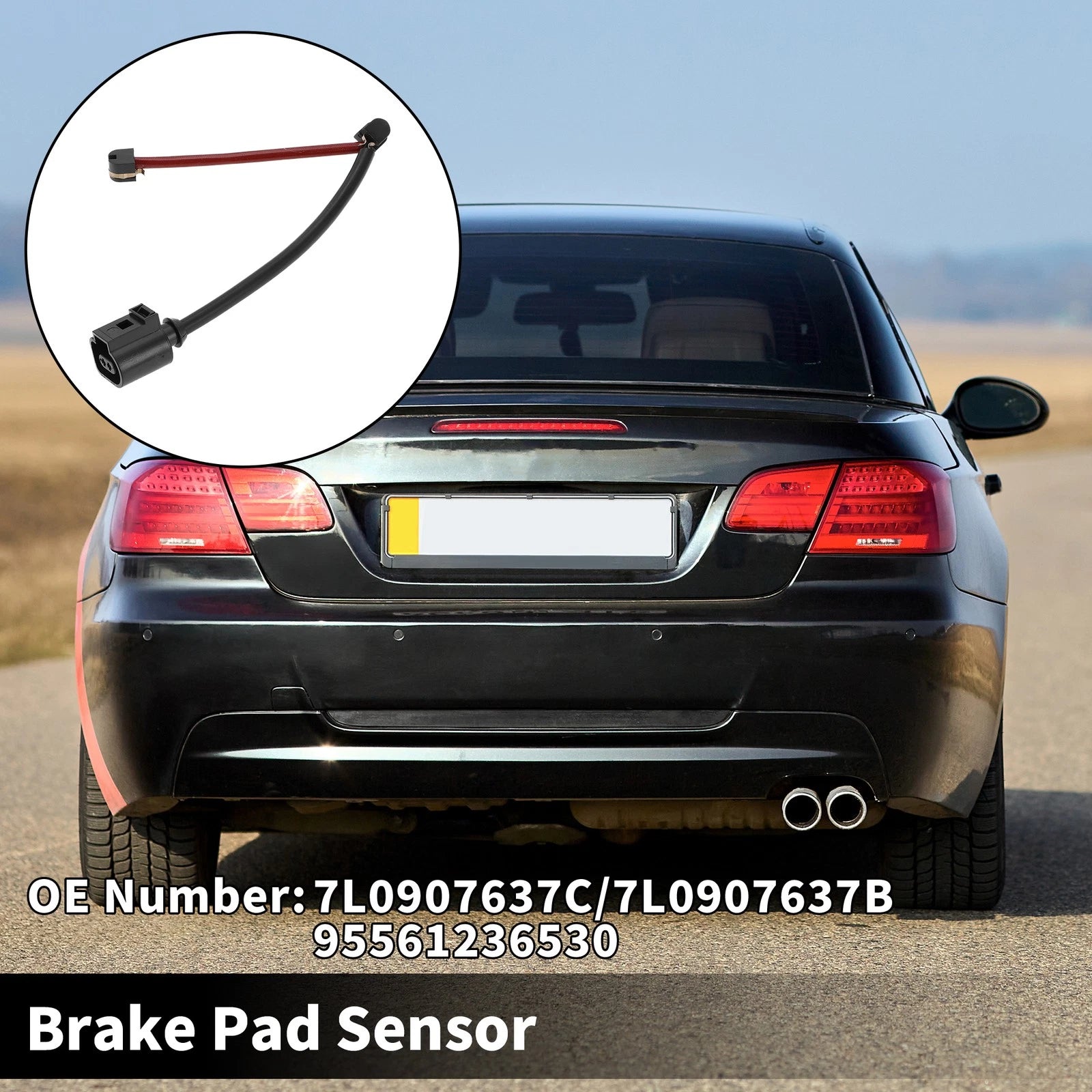 1pc Rear Brake Pad Wear Sensor for Audi Q7 (2006–2010) No. 7L0907637C