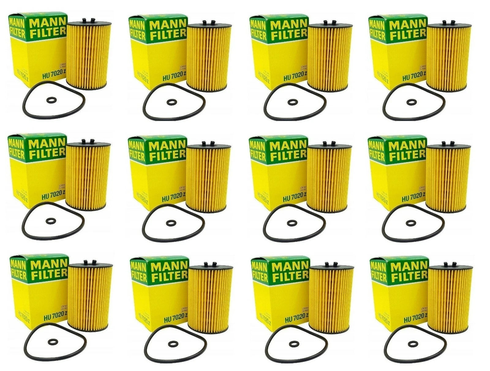 Set of 12 Oil Filters HU 7020 for Audi A3, VW Beetle, Golf, Jetta (2000–2023)