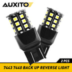 Set of 2 White 7443 LED Backup Reverse Parking Light Bulbs for [Make Model] (YYYY–YYYY)
