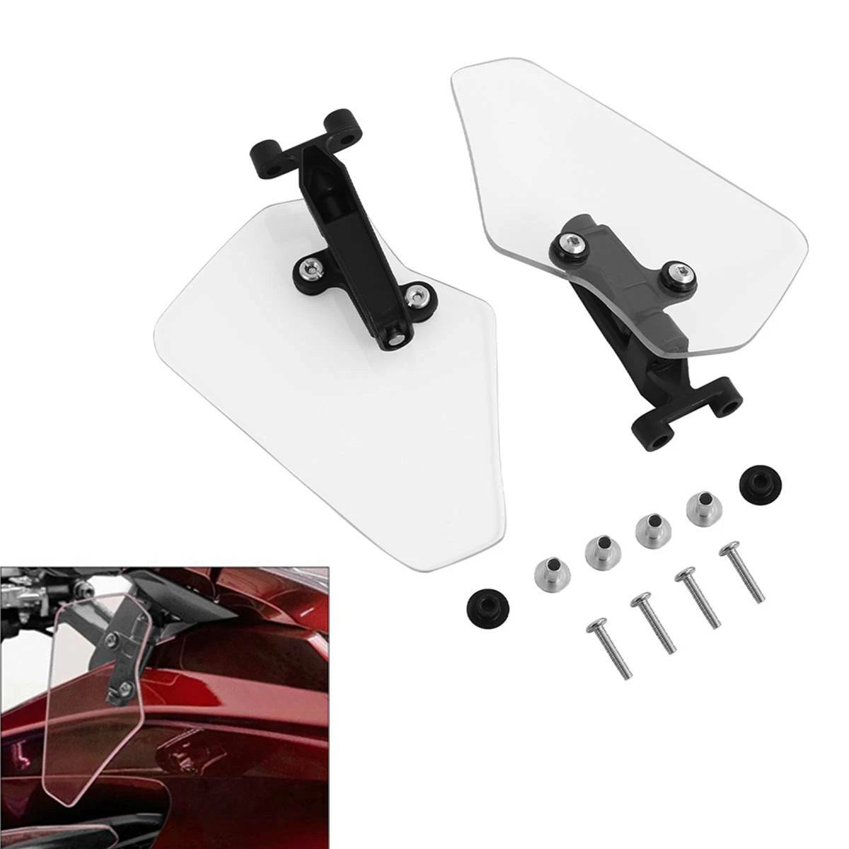 Set of 2 Clear Upper Air Deflectors for Honda Goldwing GL1800 (2018–2025)