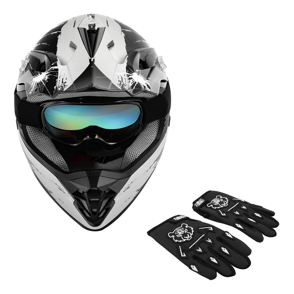 Youth ATV Helmet for Kids Motocross Full Face Off Road (DOT Approved)
