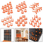 Set of 10 Orange Garage Organizer Wall Mounted Storage Hooks