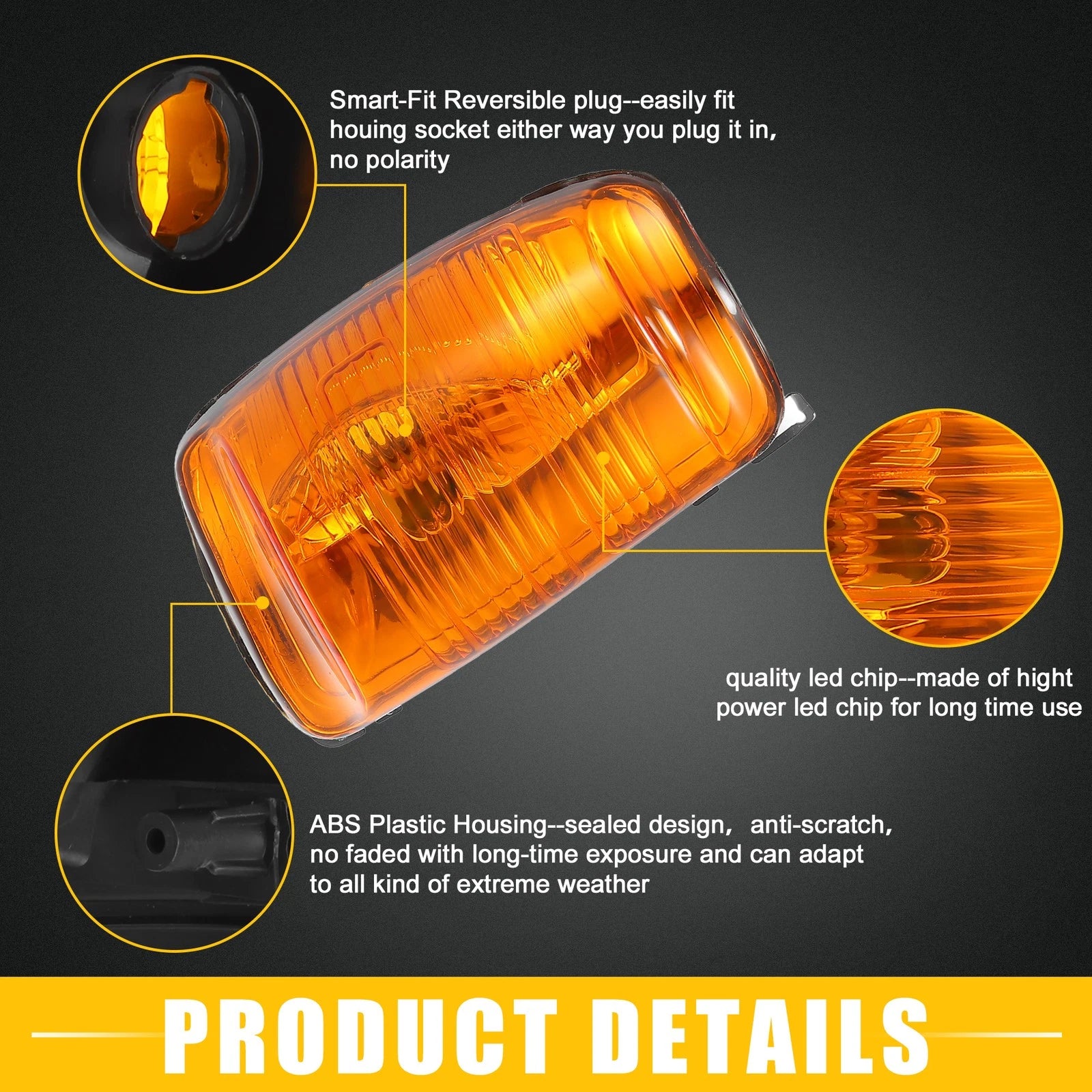 Pair Front Side Mirror LED Turn Signal Light No.BK3Z13B375D for Ford Transit (2014–2023)
