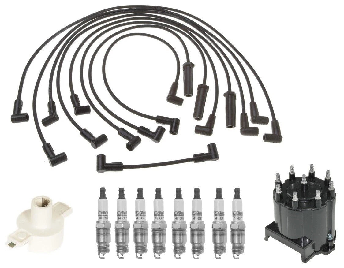 ACDelco Ignition Kit for Chevy V8 (Distributor Rotor, Cap, Wire, Spark Plugs)