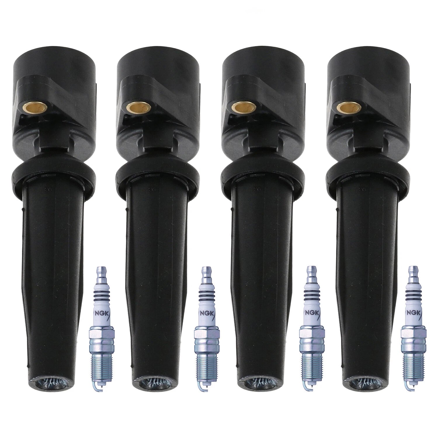 Set of 4 Ignition Coils & Spark Plugs for Ford Escape, Mariner (2001–2012)