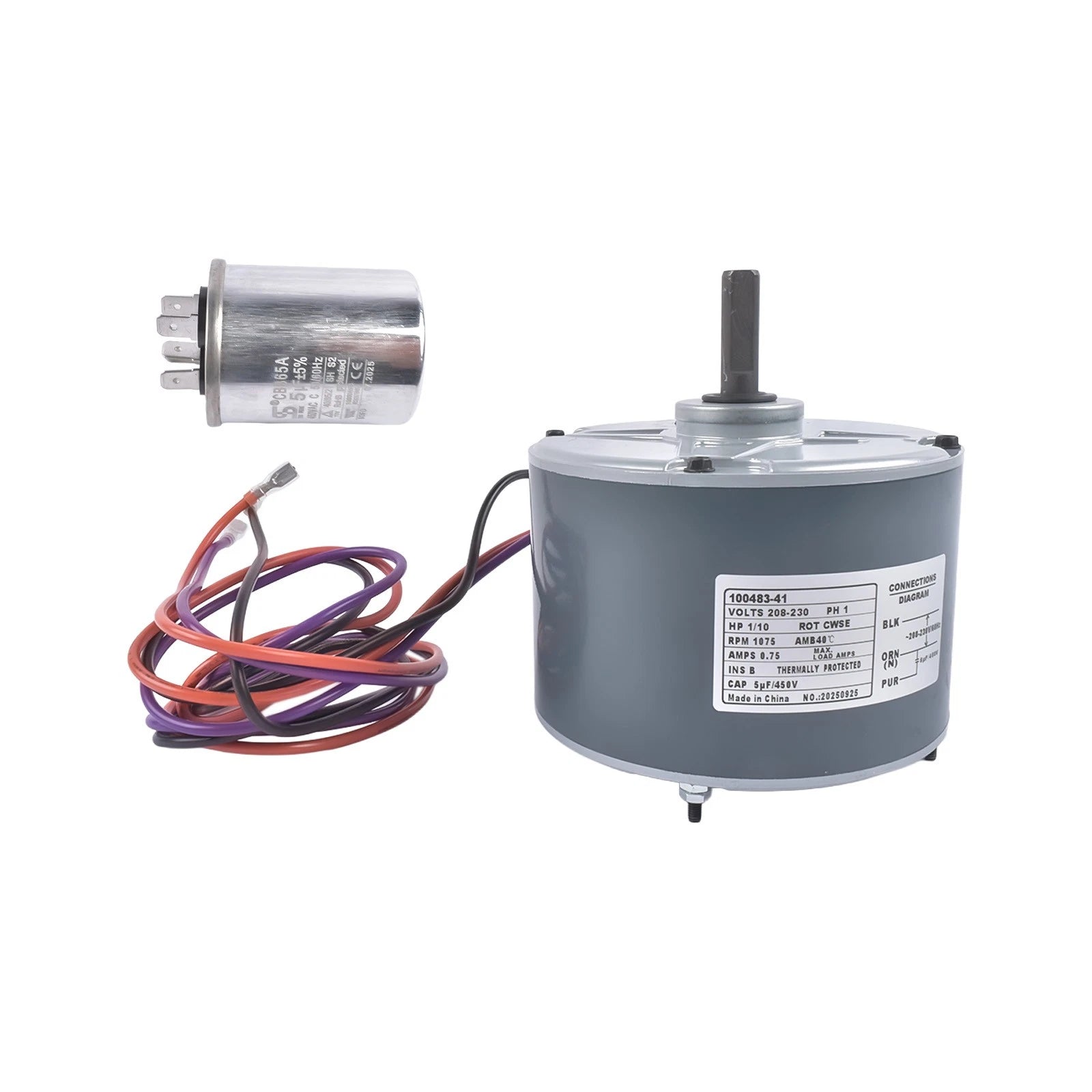 Condenser Fan Motor 1/10 HP 208-230V for Interlink (100483-41)