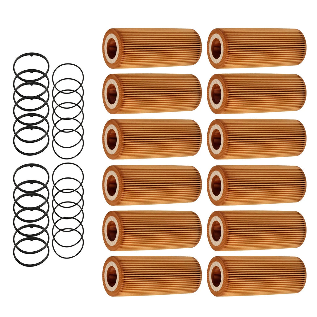 Set of 12 Replacement Oil Filters for Audi Porsche VW 3.0L
