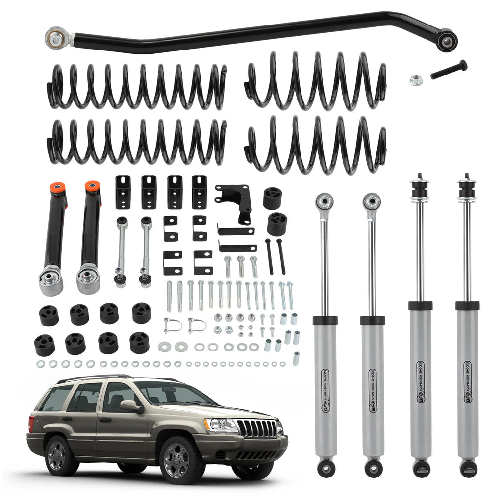 4 Inch Lift Kit with Track Bar for Jeep Grand Cherokee WJ (1999–2004)