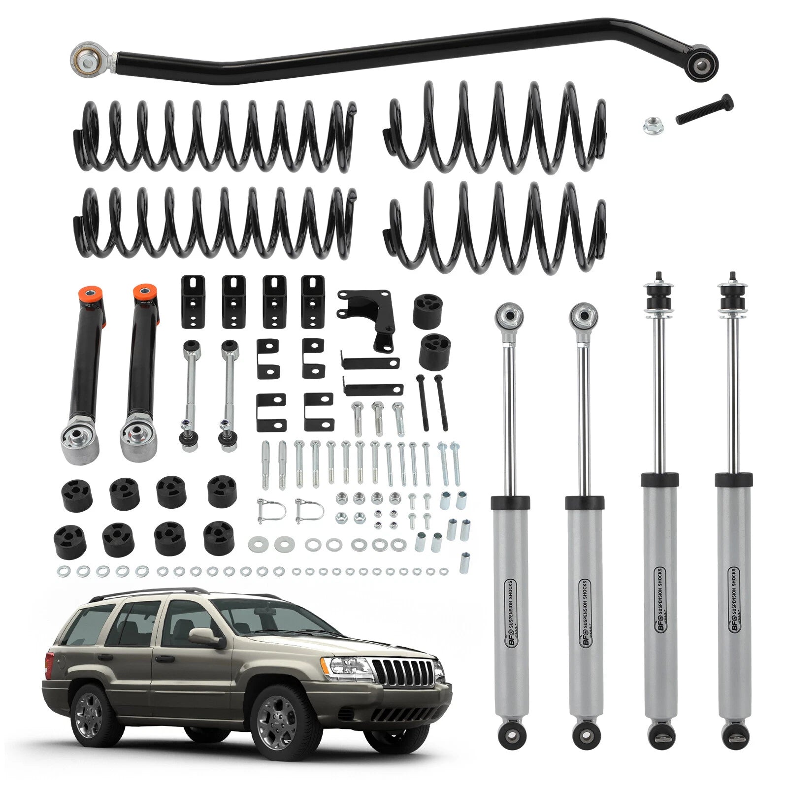 4 Inch Lift Kit with Track Bar for Jeep Grand Cherokee WJ (1999–2004)