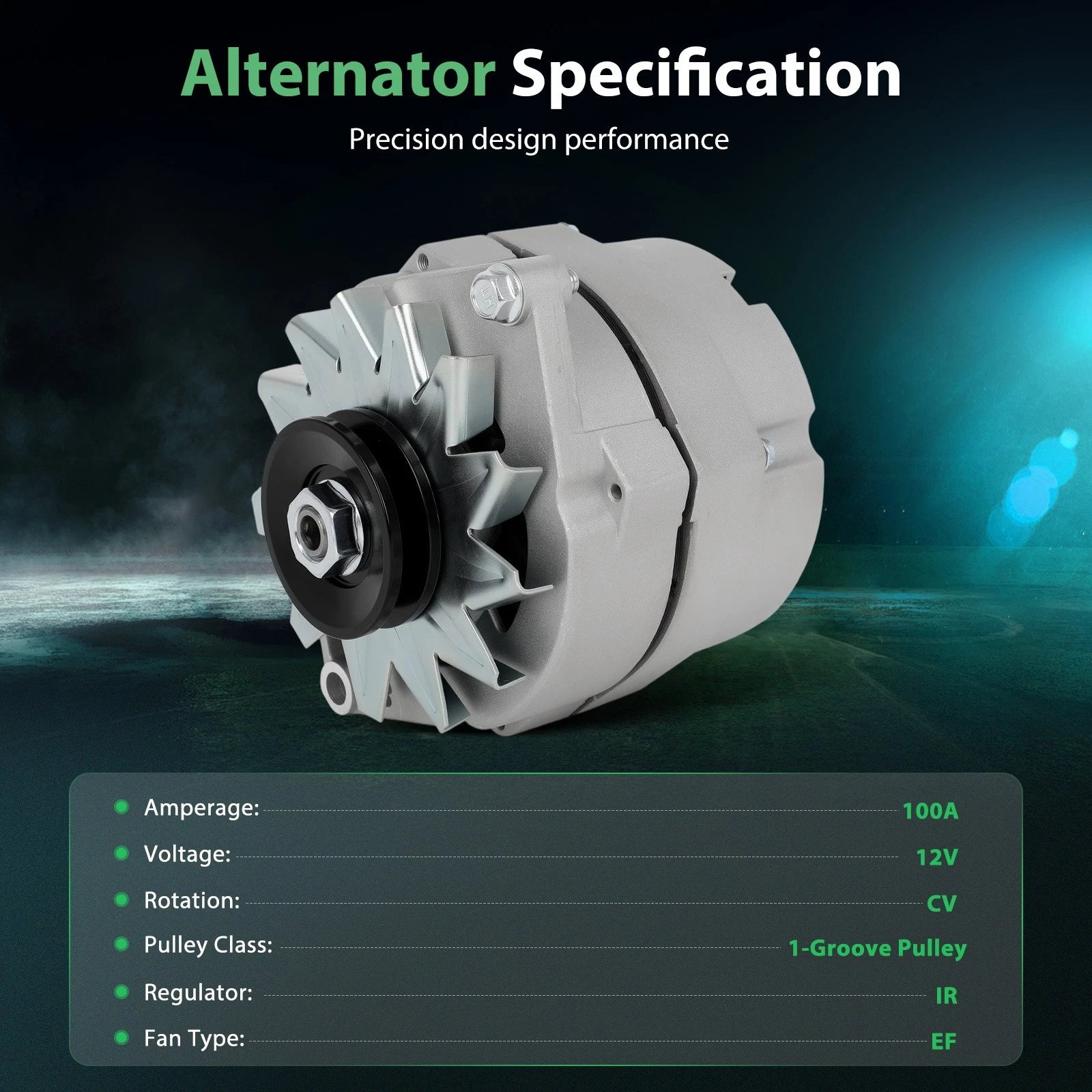 105Amp Alternator for GM SBC BBC (1-Wire, 10SI)