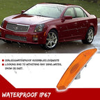 2X Amber Lens Front Bumper Side Marker Lights for Cadillac CTS (2003–2007)