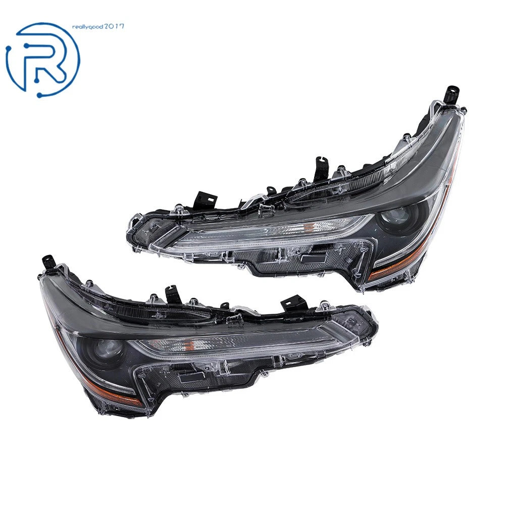 Set of 2 LED Headlights Assembly for Toyota Corolla (2023–2024) Black