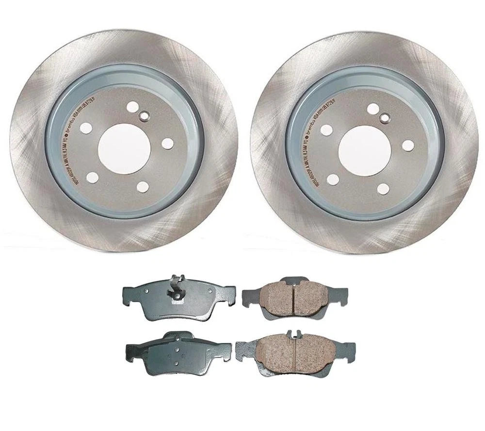 Rear Brake Kit Set of 4 Euro Ceramic Pads & 300mm Disc Rotors for MB C215 W220 W221