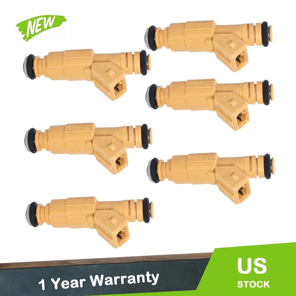 Set of 6 Gasoline Injectors for Jeep Cherokee 4.0L L6 (1989–1998) 0280155702