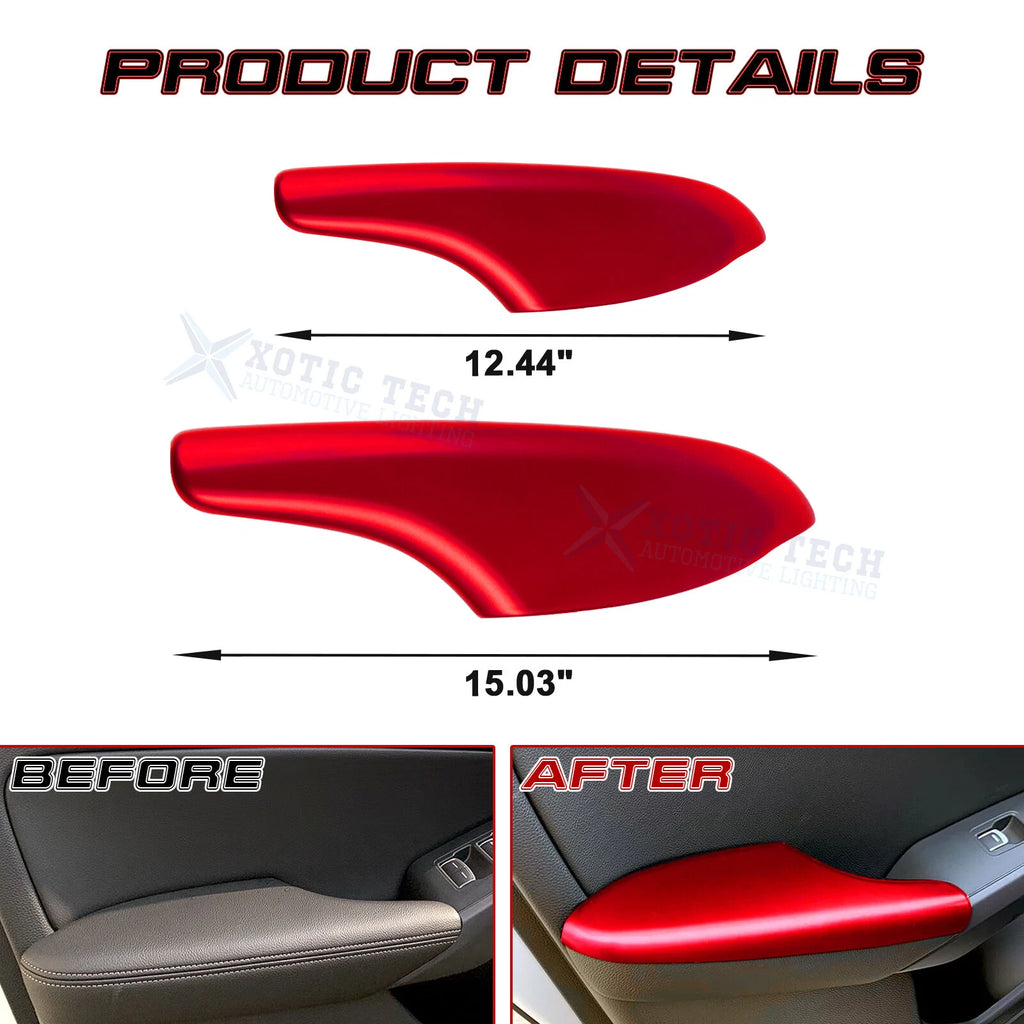 Racing Red Interior Door Armrest Panel Cover for Honda Civic (2022-2025)