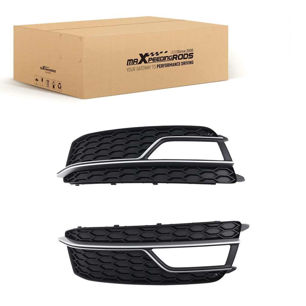 Set of 2 Front Bumper Fog Grille Covers for Audi A5 S-Line (2013–2016)