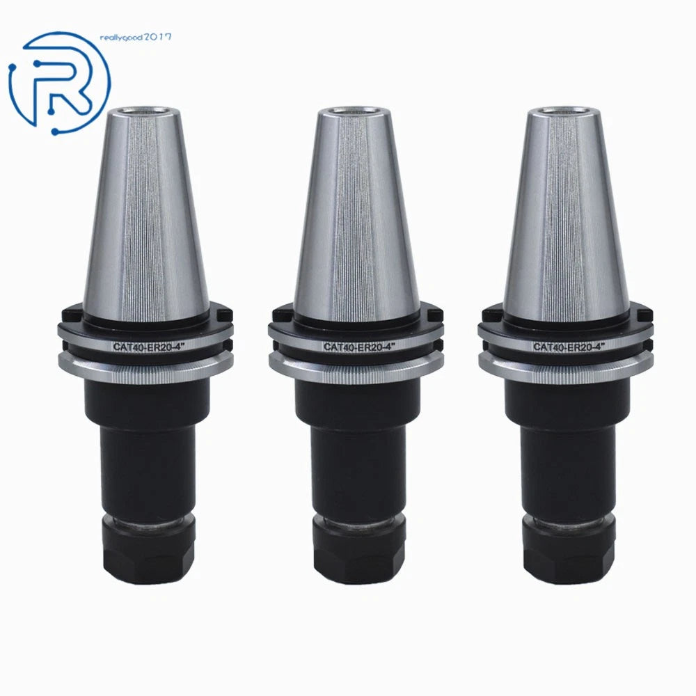 Set of 3 Chuck CAT40-ER20 4" Collet Chucks Tool Holder G6.3 15000RPM