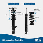 Racing Coilovers Lowering Kit for Honda Accord (2018–2022) CV