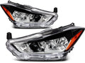 Headlight Assembly Pair for Nissan Kicks 2017–2020 Black Housing
