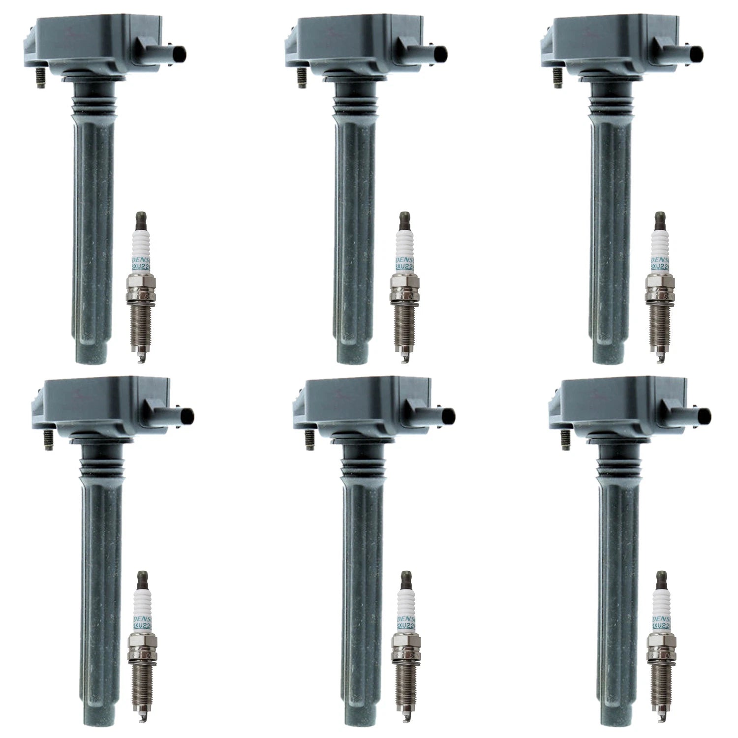 Set of 6 Denso Ignition Coils & Iridium Spark Plugs for Dodge 1500 Avenger Challenger