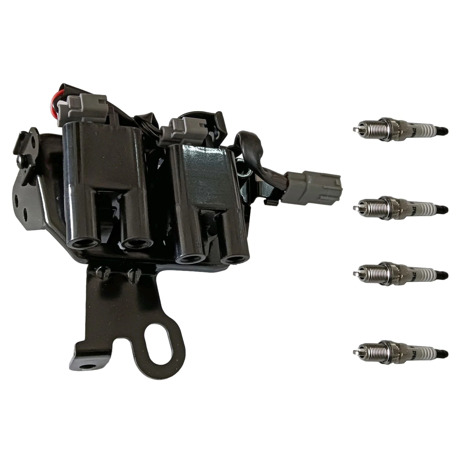 Set of 4 Ignition Coils and Spark Plugs for Kia Spectra5 (2005–2009)