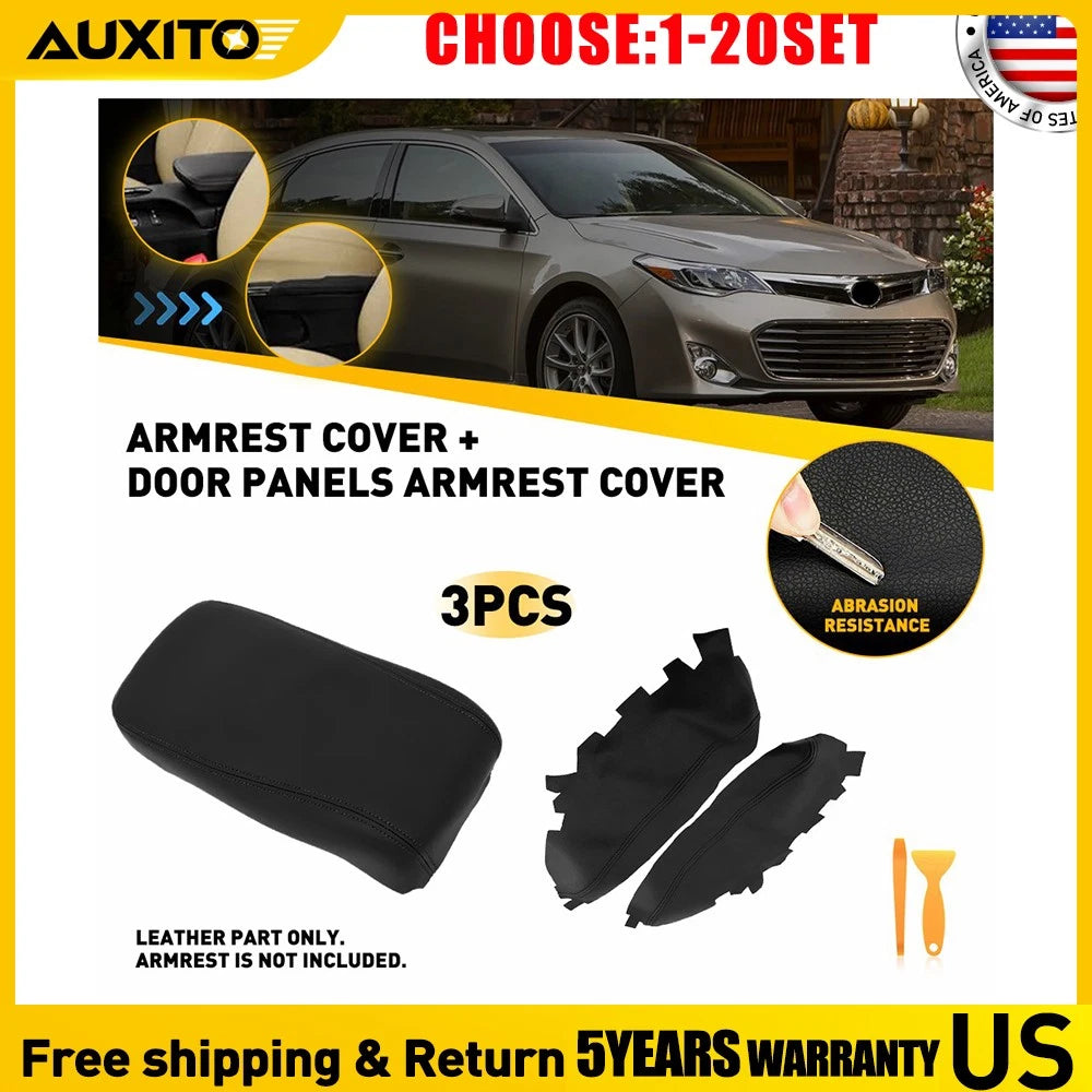 Leather Console Lid Armrest Door Panel Cover for Toyota Avalon (2013–2018)