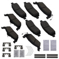 8x Front Rear Brake Ceramic Pads Kit for Lincoln Mark LT (2006–2008) D1012