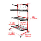 Rolling Parts Storage Rack for Auto Body Repair Shop